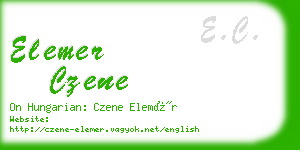 elemer czene business card